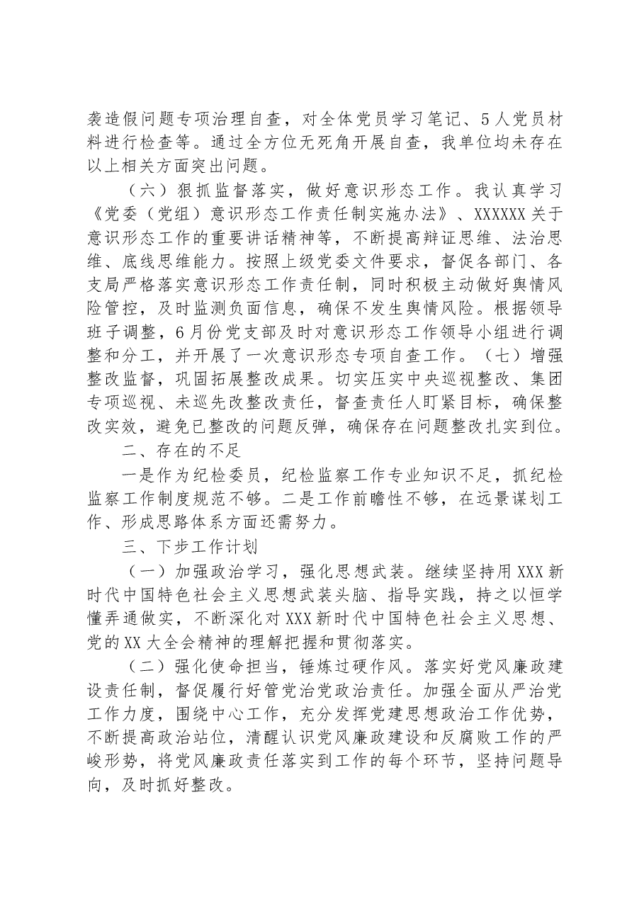 2023年上半年企业纪检委员工作总结.docx,第3页预览