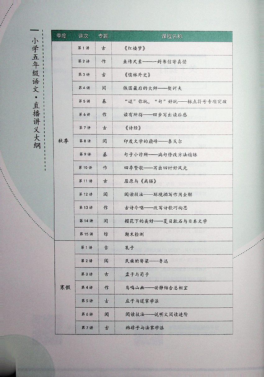 五年级大语文秋季上.pdf,第1页预览