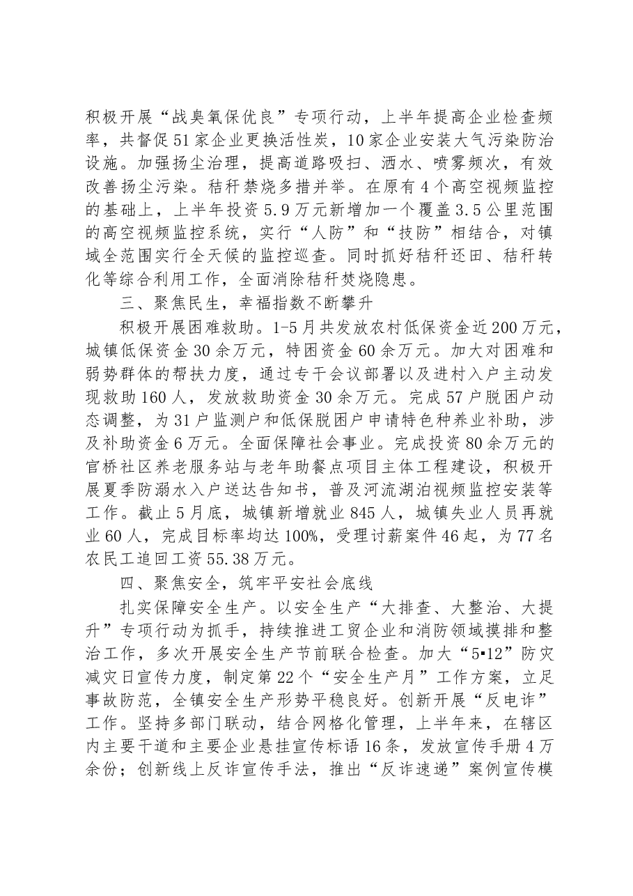 XX市XX镇2023年上半年工作总结及下半年工作计划.docx,第2页预览