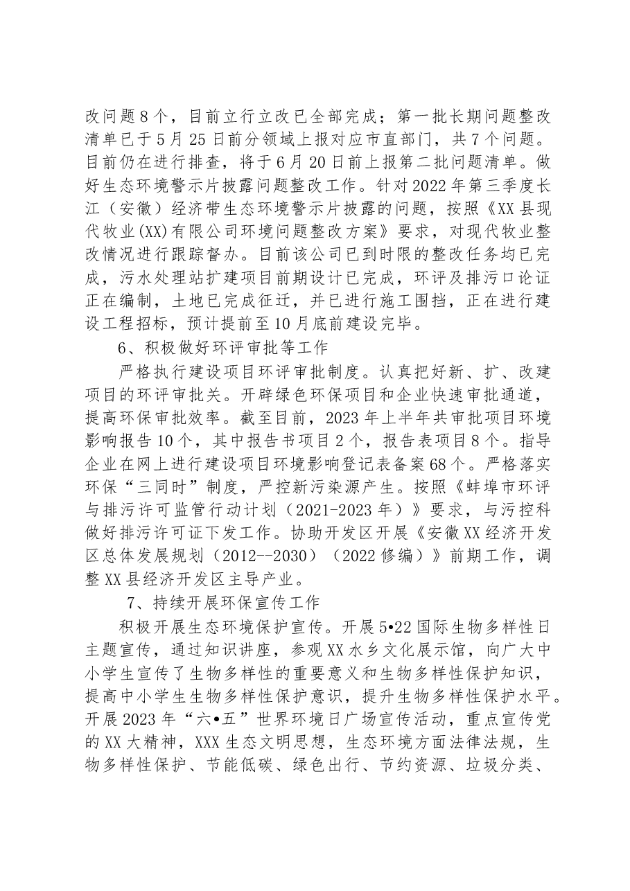 县生态环境分局2023年上半年工作总结和下半年工作计划.docx,第4页预览