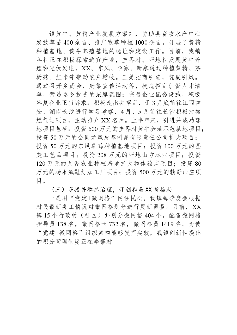 镇2023年上半年工作总结及下半年工作打算.docx,第3页预览