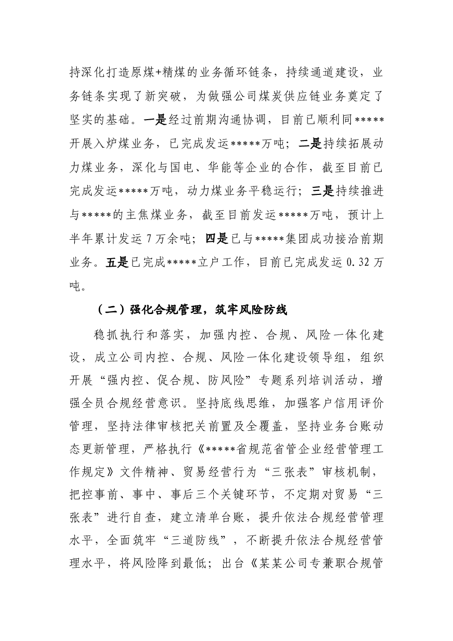 某某公司2023年上半年工作总结及下半年工作计划.docx,第2页预览