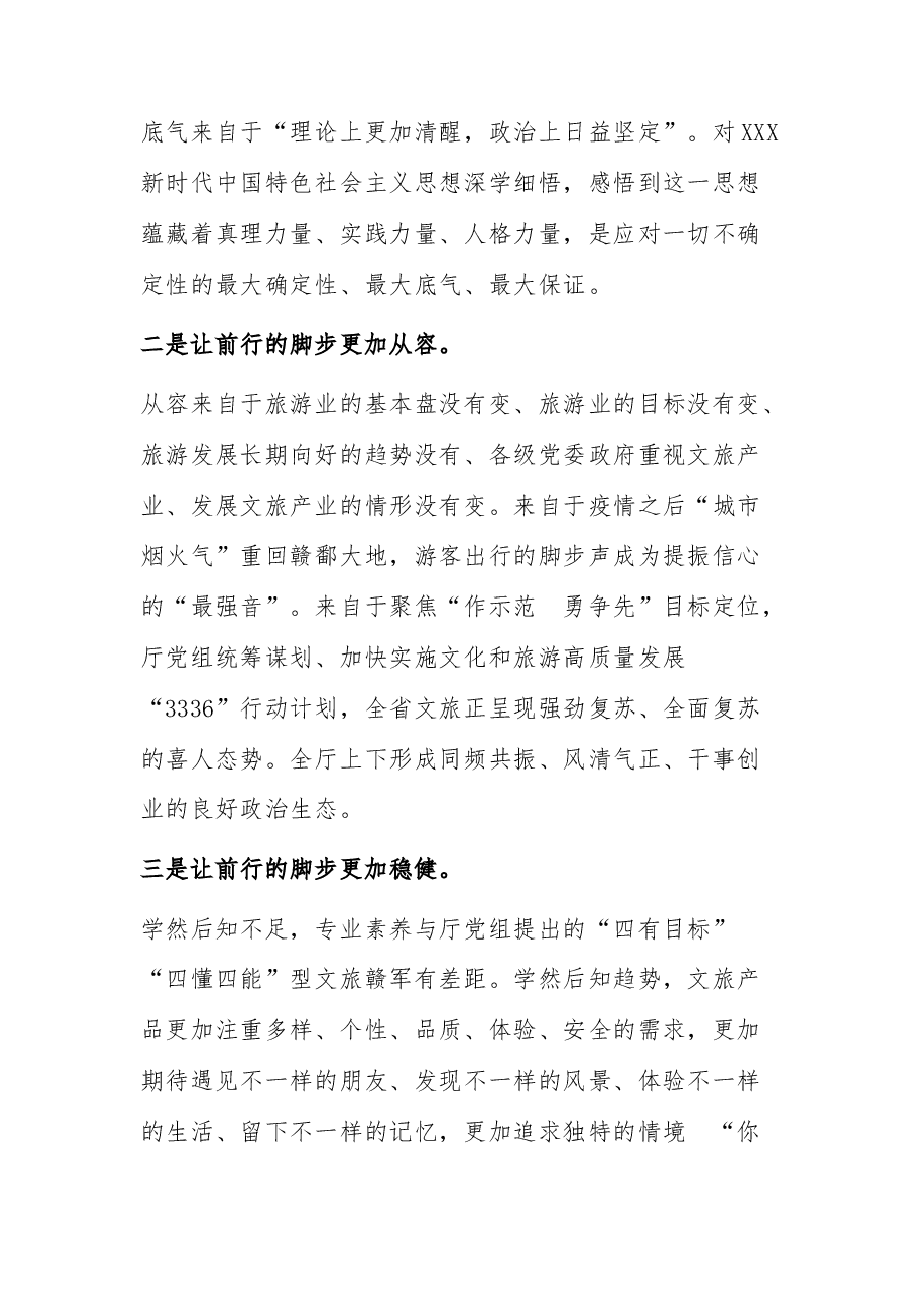 (2篇)文旅部门读书班研讨发言学习心得体会.docx,第3页预览