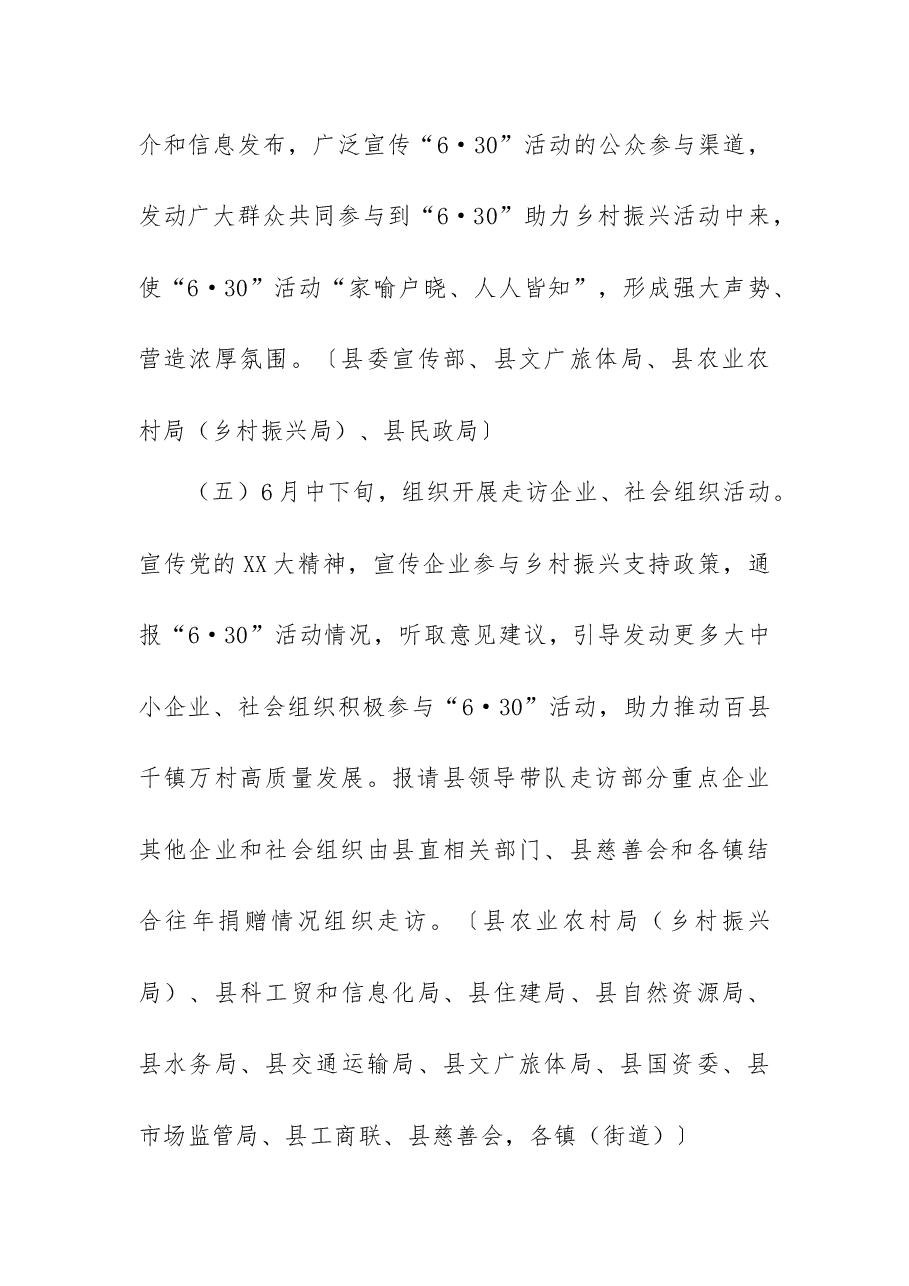 2023年“6·30”X县助力乡村振兴活动工作方案.docx,第4页预览