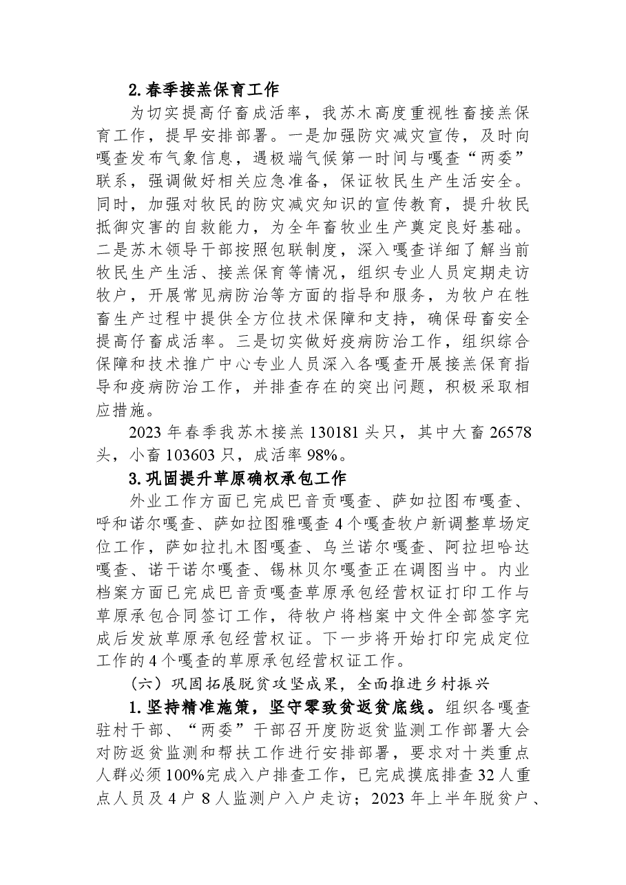 关于报送2023年度上半年工作总结及下半年工作计划的报告.docx,第3页预览