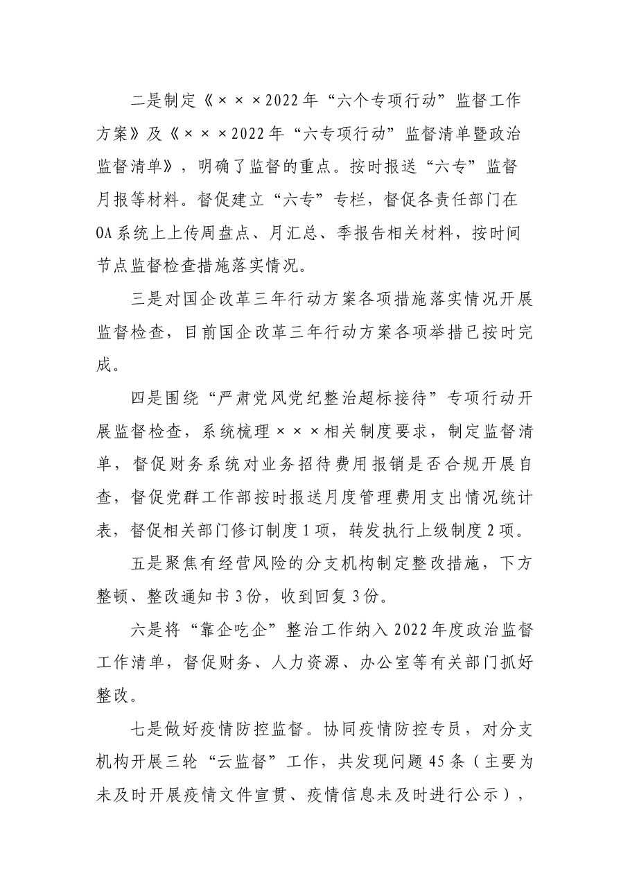 2022年上半年纪检监督工作总结.docx,第2页预览