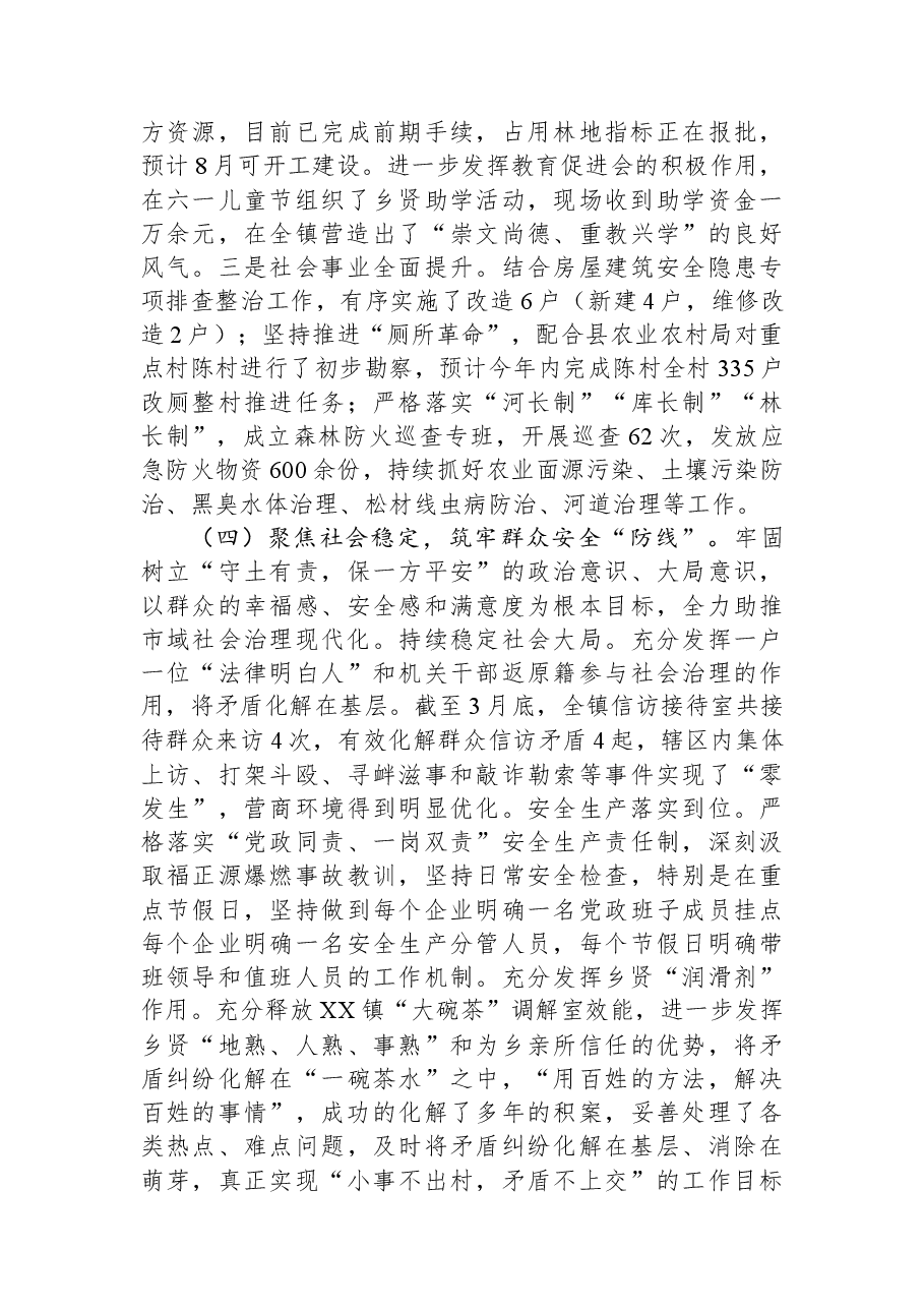 镇2023年度上半年工作总结及下一步工作计划.docx,第3页预览