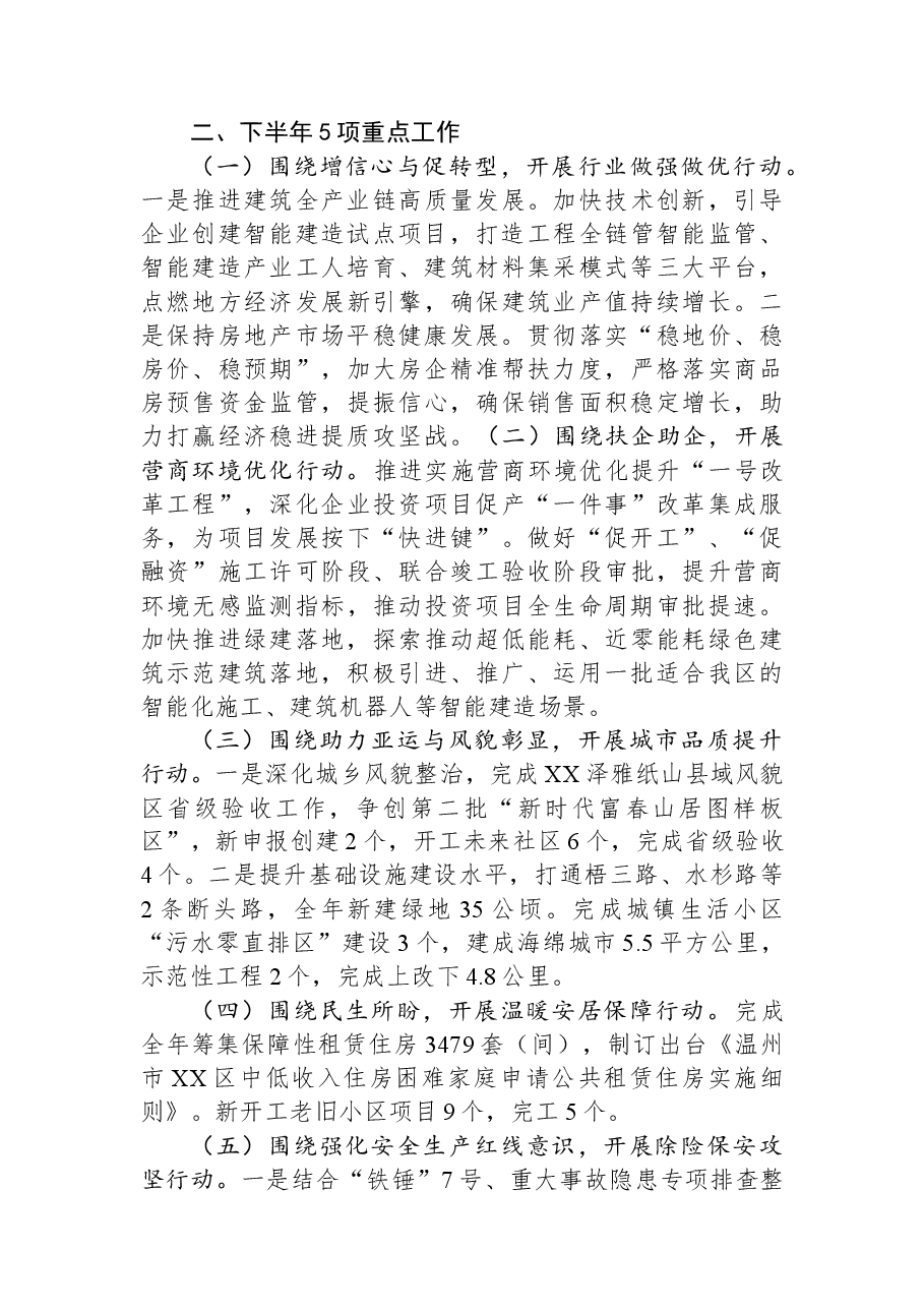 区住建局2023年上半年工作总结及下半年工作思路.docx,第3页预览