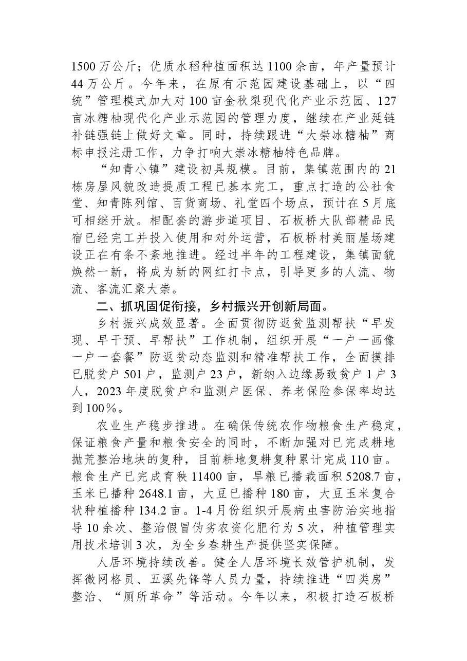 镇政府2023年上半年工作总结及下半年目标任务和工作安排.docx,第2页预览