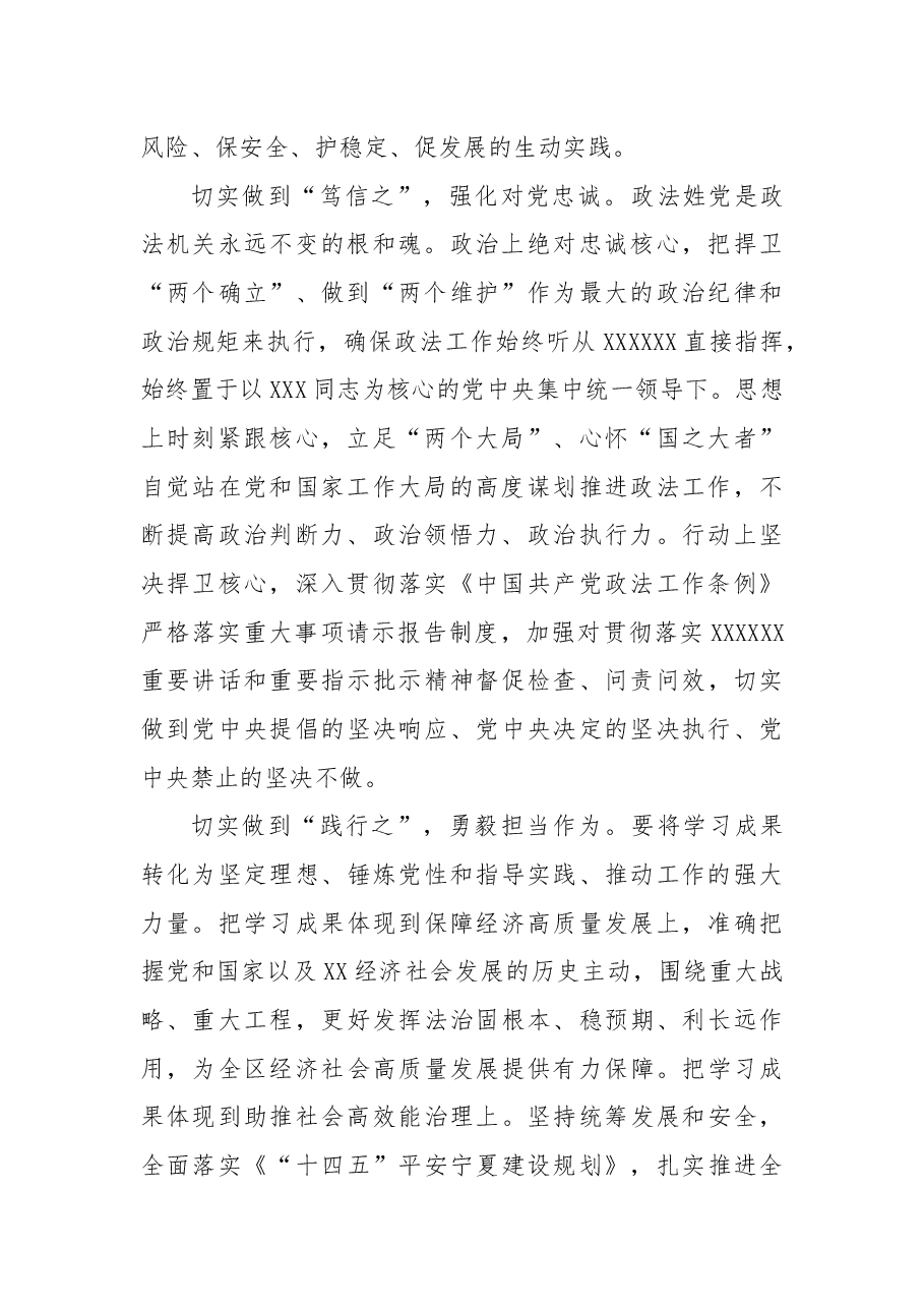 【常委政法委书记中心组研讨发言】在奋力推动政法工作现代化上取得新成效.docx,第2页预览