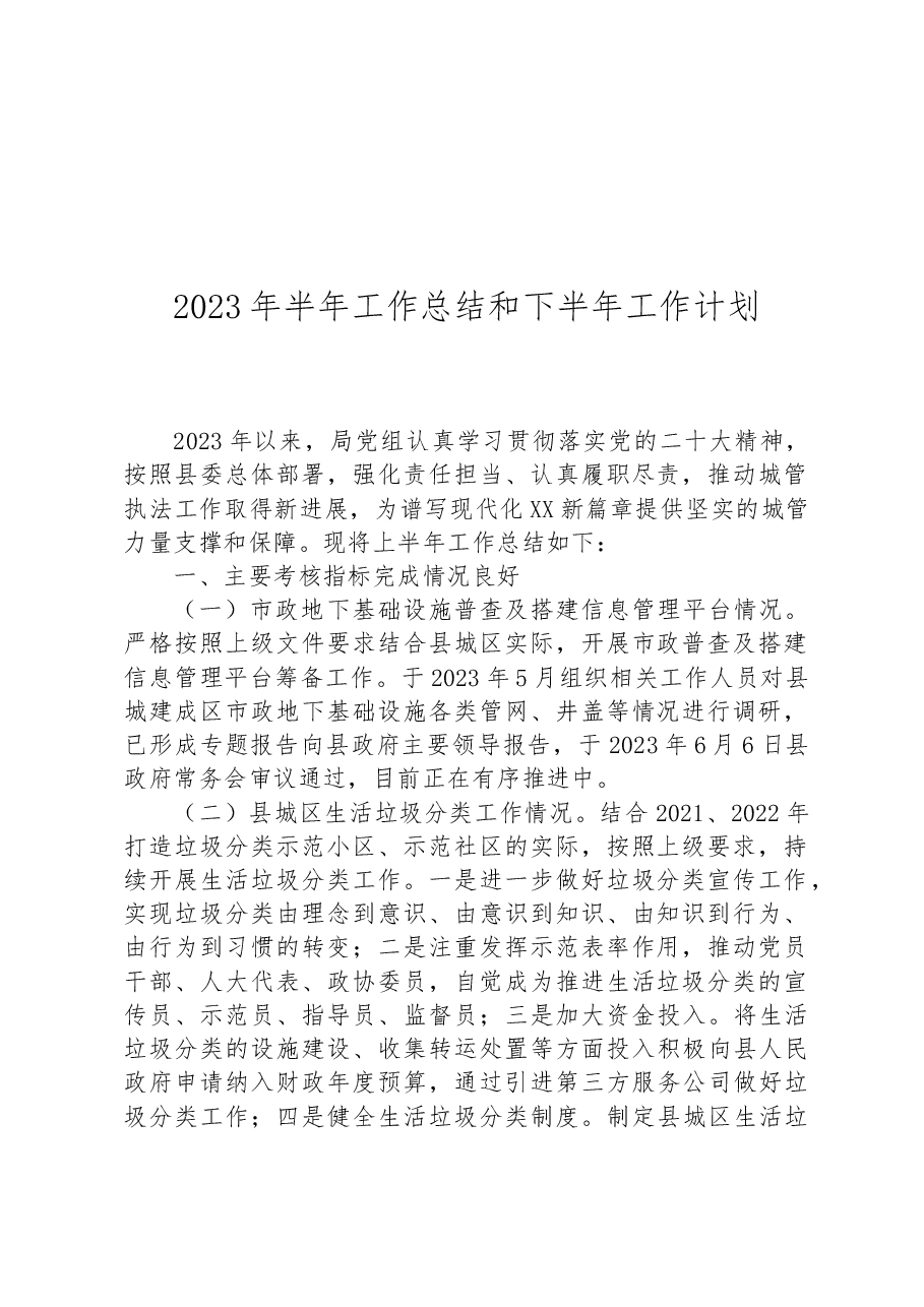 (20篇)2023年上半年工作总结和下半年工作计划汇编.docx,第3页预览