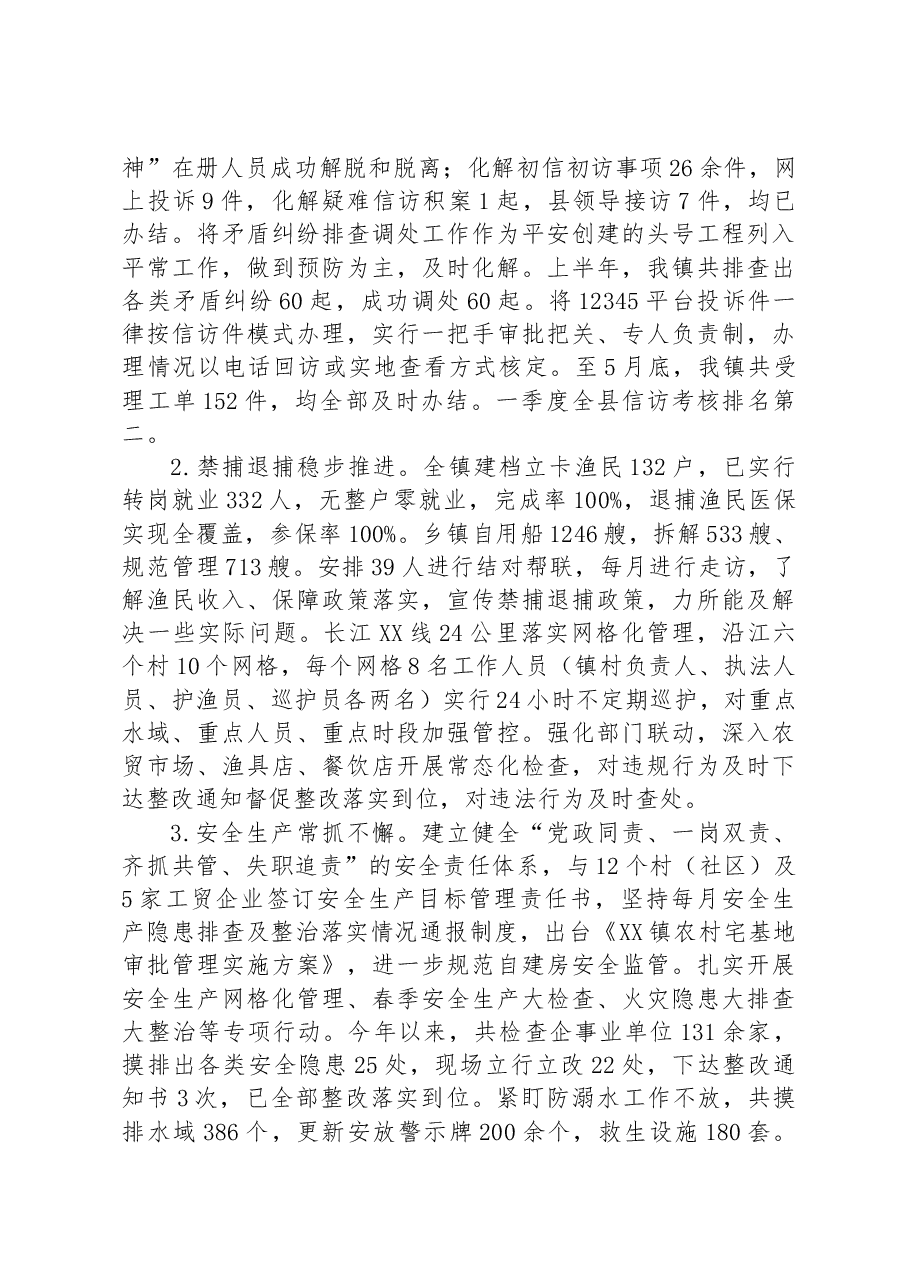 X镇2023年上半年工作总结及下半年工作计划.docx,第4页预览