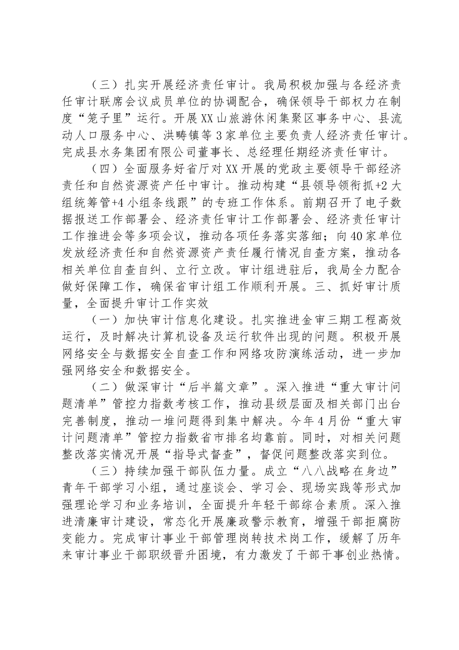 县审计局2023年上半年工作总结.docx,第2页预览