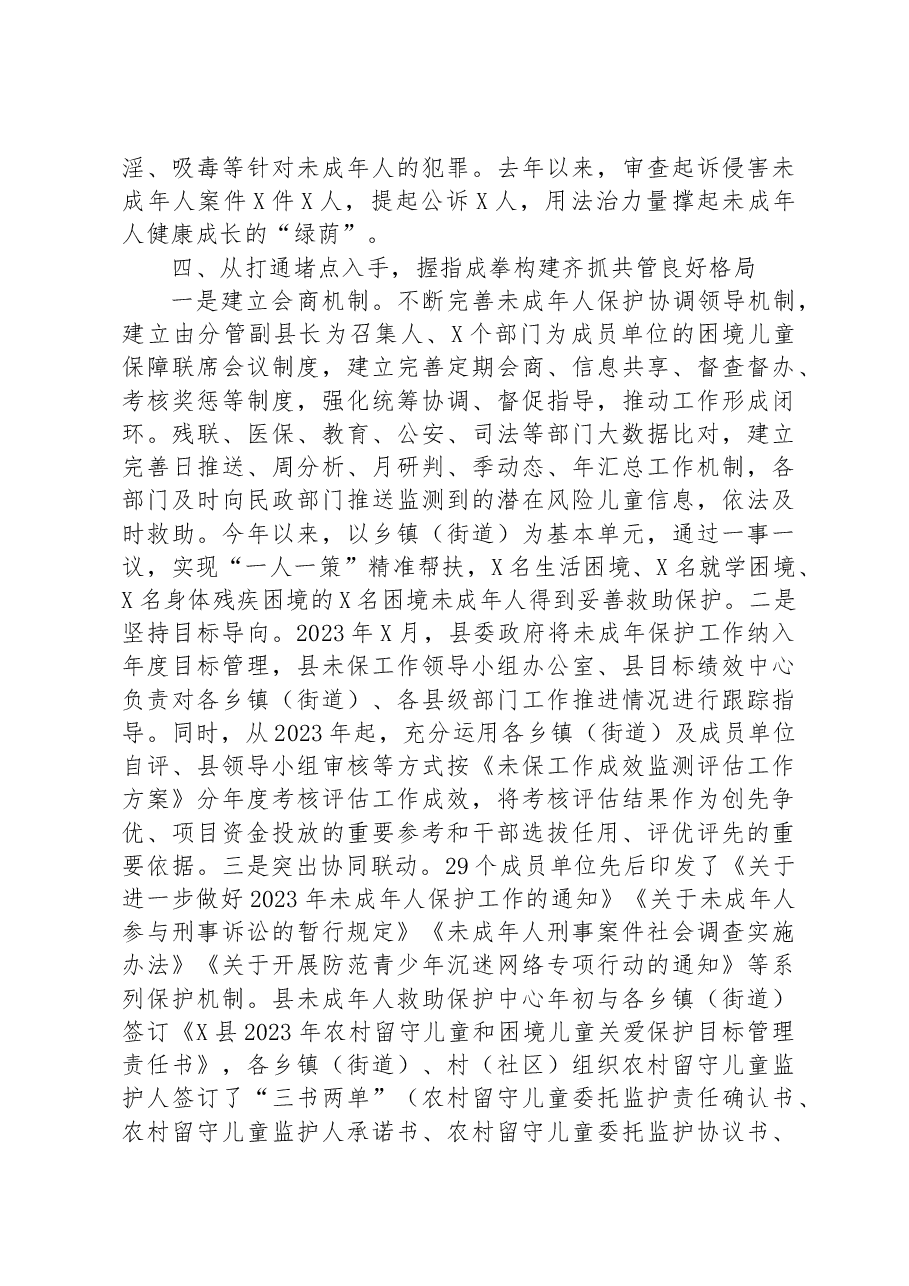 在全县未成年人保护工作推进会上的发言.docx,第4页预览