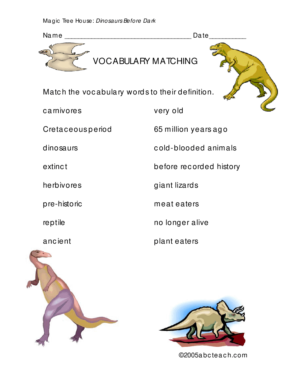 Magic Tree House 配套练习资料MTH01_dinosaurs before dark 1.pdf,第1页预览