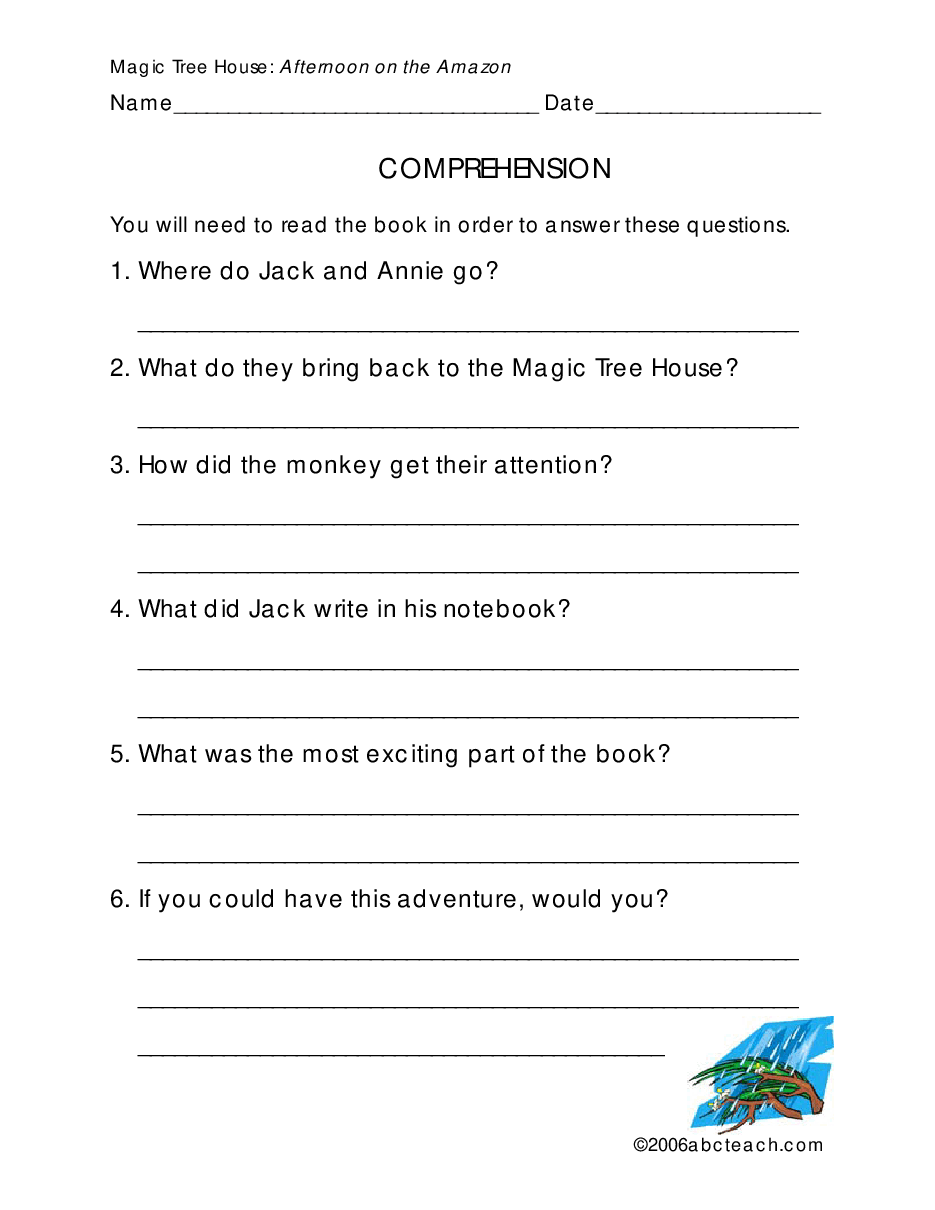 Magic Tree House 配套练习资料MTH06_afternoon on the amazon.pdf,第4页预览