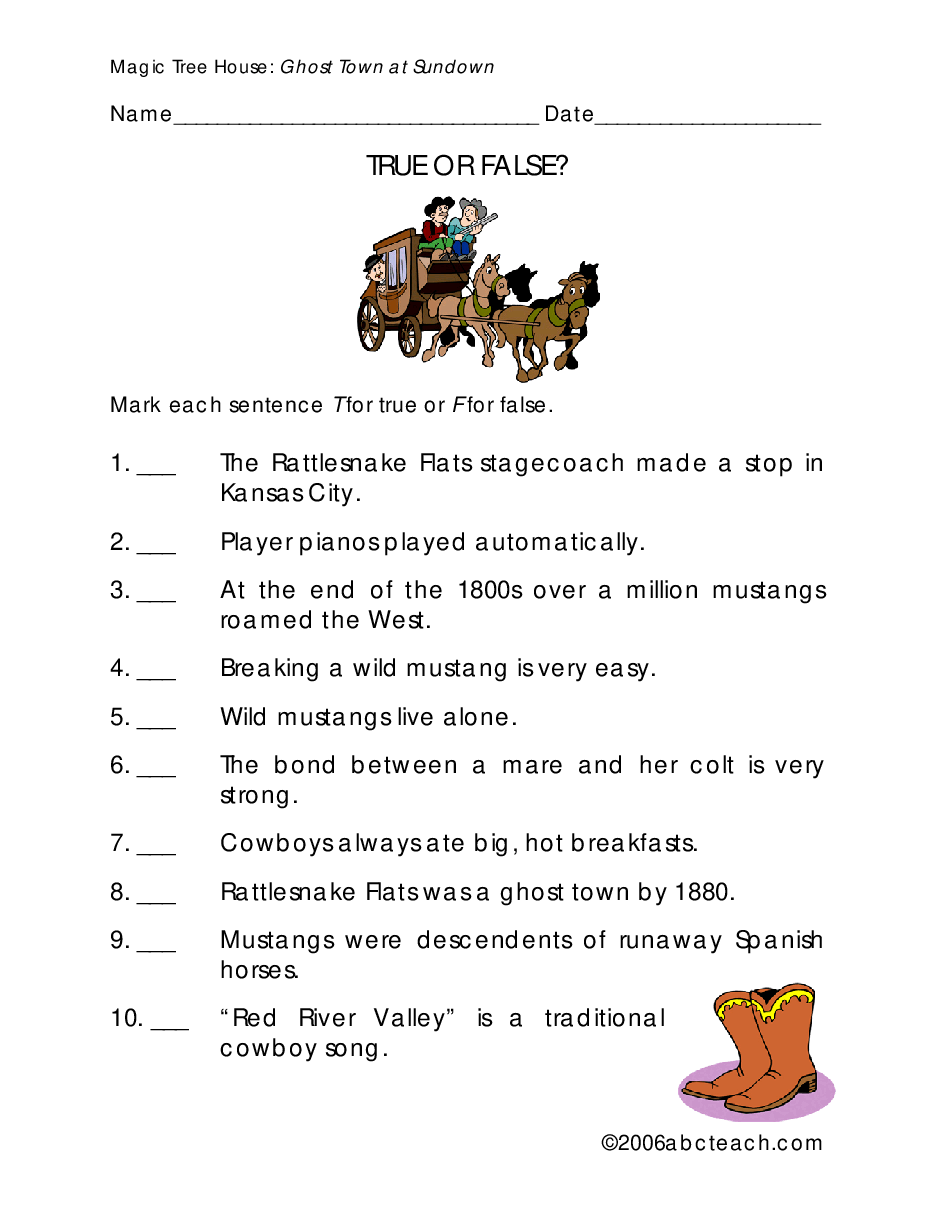 Magic Tree House 配套练习资料MTH10_ghost town sundown.pdf,第2页预览