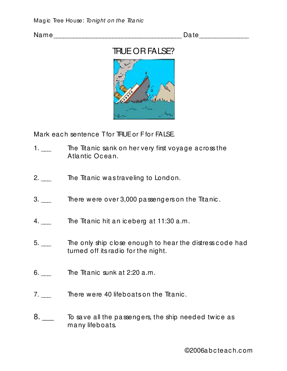 Magic Tree House 配套练习资料MTH17_Tonight on the Titanic.pdf,第2页预览