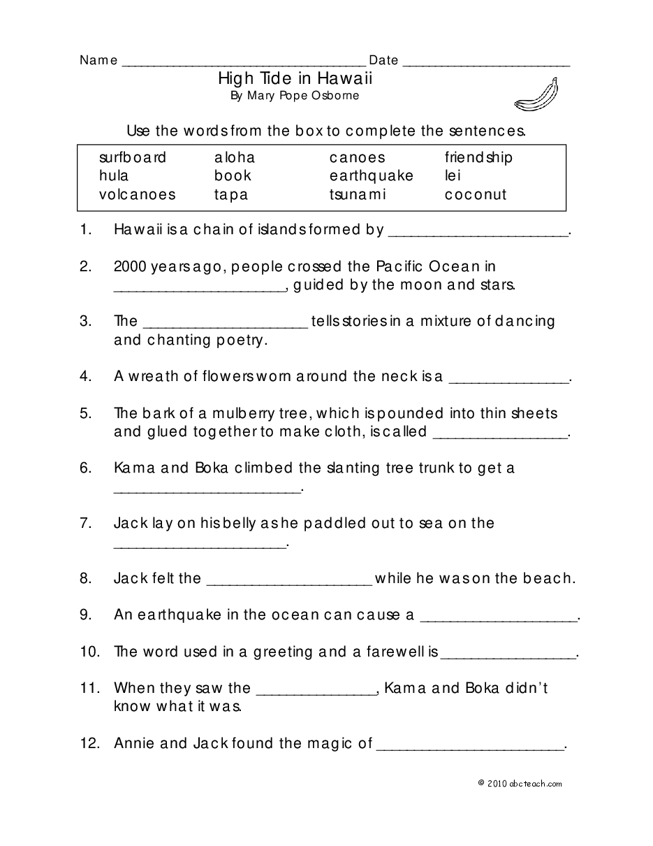 Magic Tree House 配套练习资料MTH28_high tide on hawaii_set.pdf,第4页预览