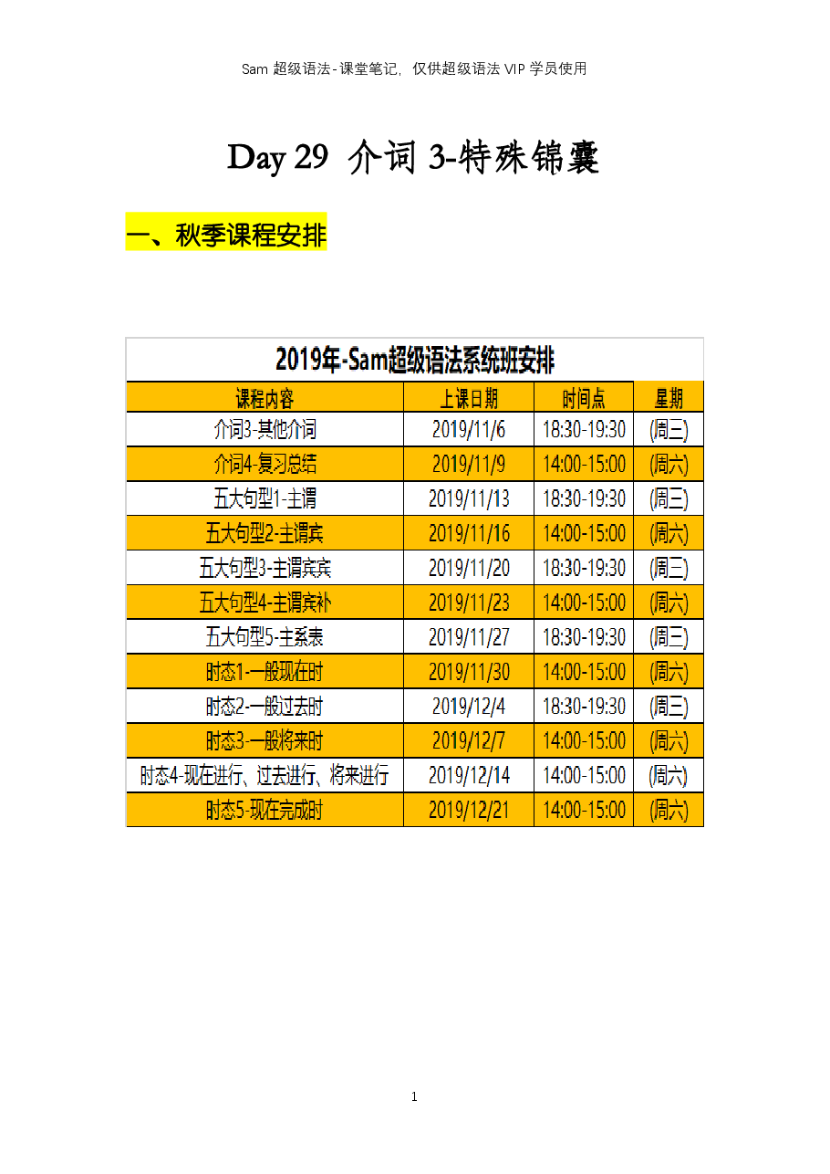 初中英语语法精讲:介词3-其他介词.pdf,第1页预览