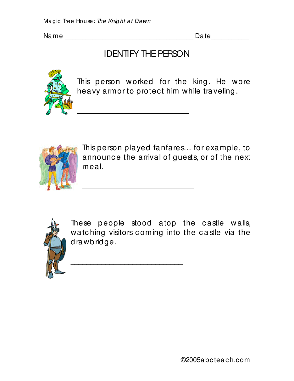 Magic Tree House 配套练习资料MTH02_The Knight at Dawn.pdf，第3页预览