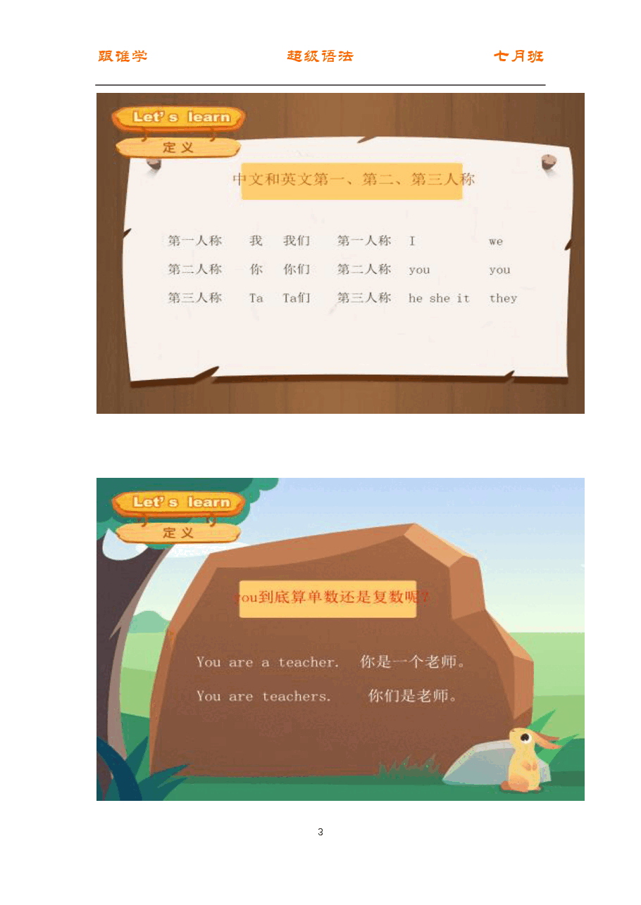初中英语语法精讲:代词1 主格和宾格.pdf,第3页预览