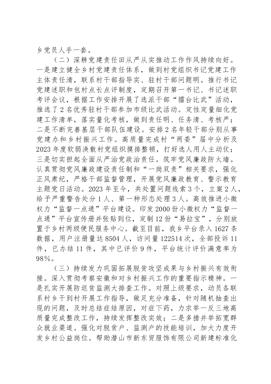 党的二十大精神、重要指示批示及考察安徽重要讲话指示精神和市委《决定任务分工方案》贯彻落实情况自查报告.docx，第2页预览