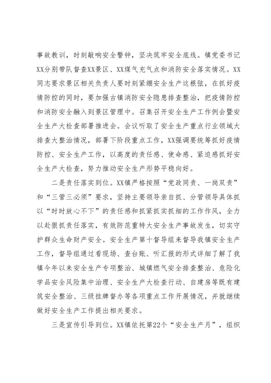 XX镇2023年上半年安全生产专项整治工作专报.docx,第2页预览