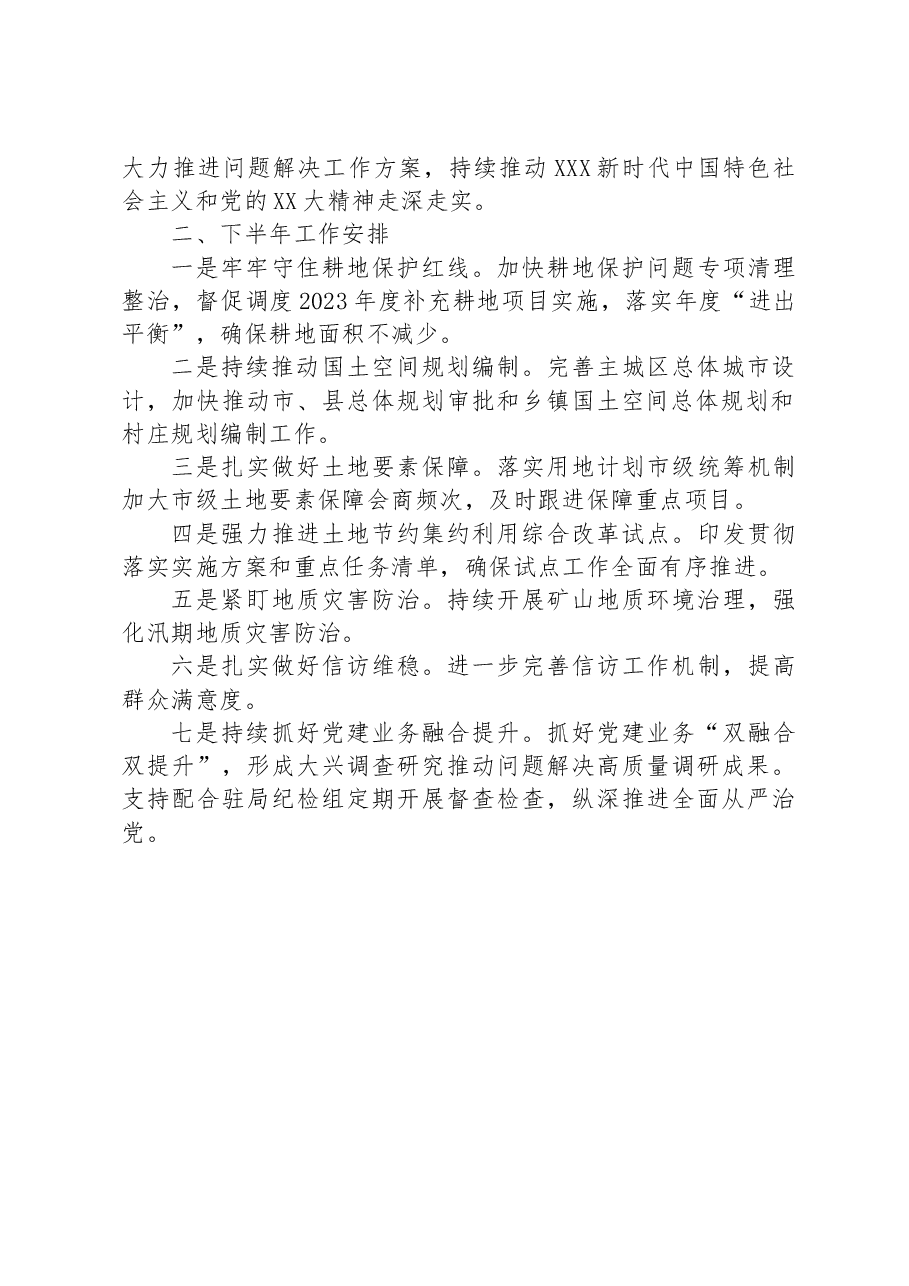 市自然资源局2023年上半年工作总结和下半年工作安排.docx,第3页预览