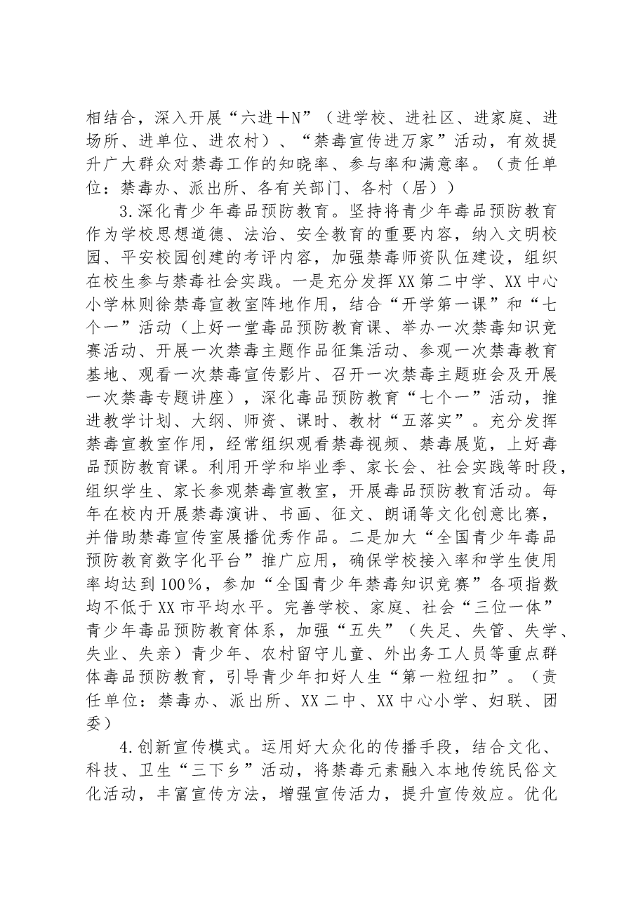 XX镇2023年禁毒重点整治工作实施方案.docx，第4页预览