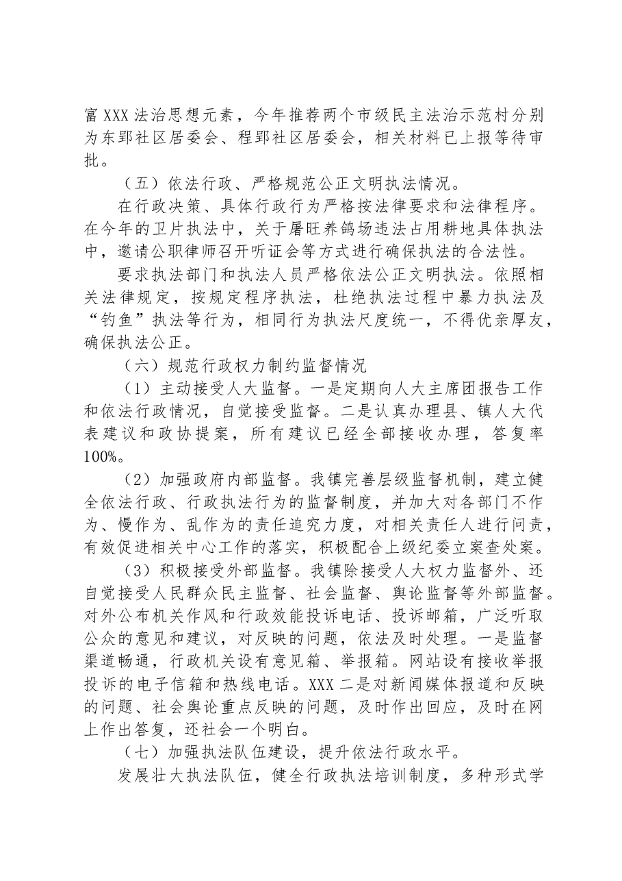 镇2023年上半年度法治政府建设工作总结.docx，第3页预览
