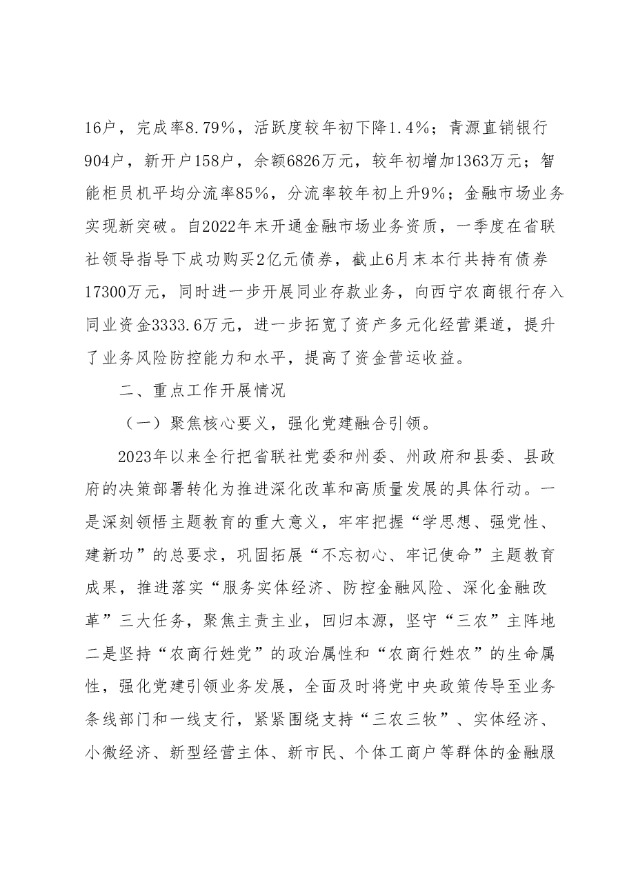 关于2023年银行系统的工作汇报材料.docx,第3页预览