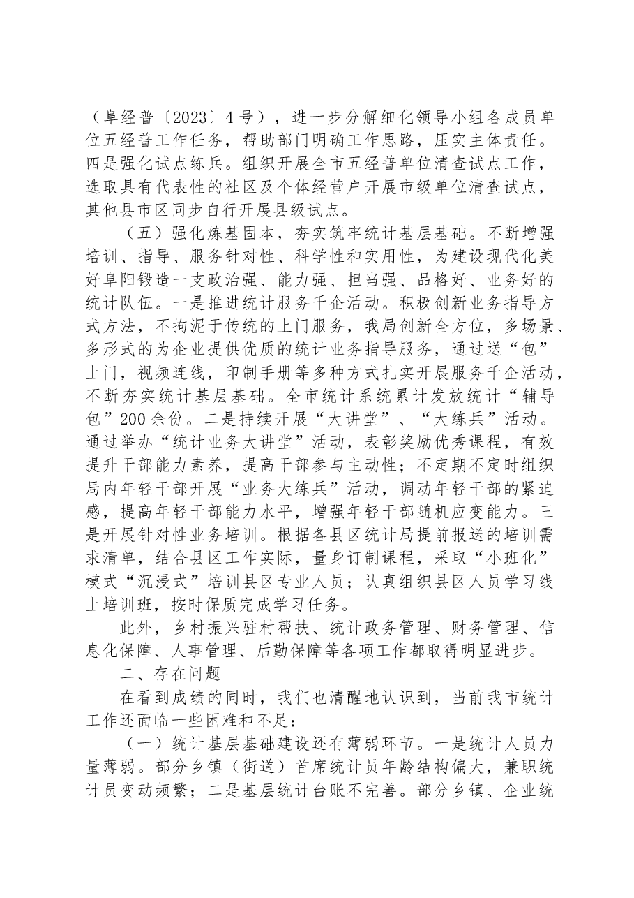 市统计局2023年上半年工作总结和下半年工作计划.docx,第4页预览