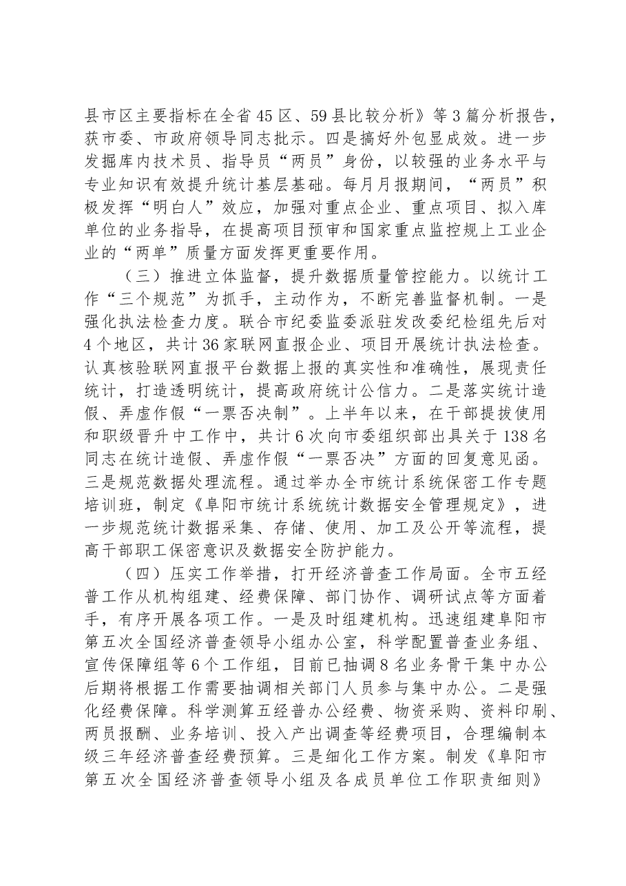 市统计局2023年上半年工作总结和下半年工作计划.docx,第3页预览