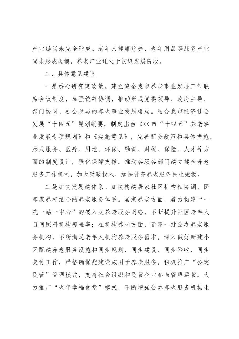 关于推进养老事业发展的建议.docx,第2页预览