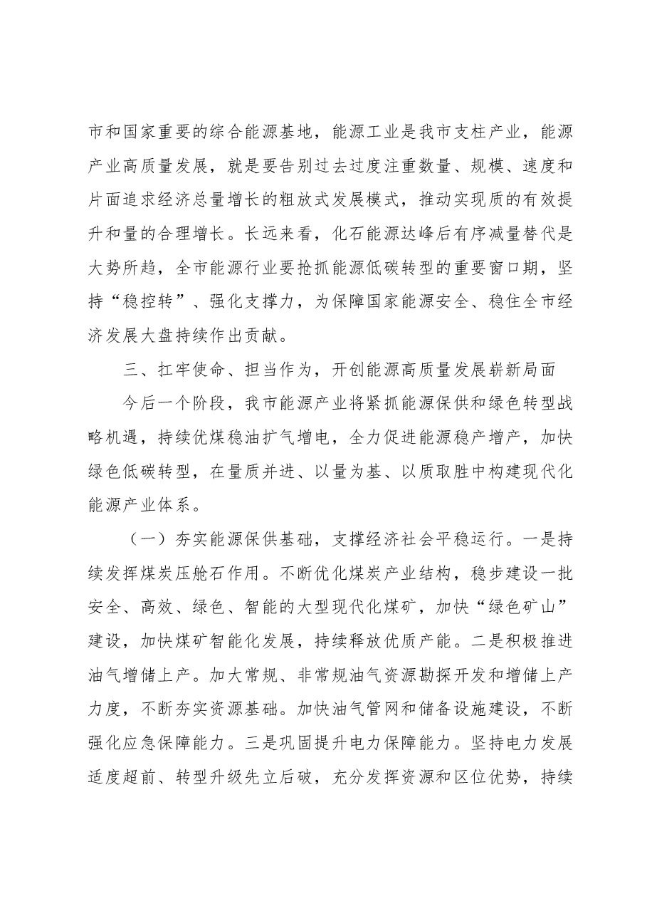 能源局长在全市县处级干部主题教育专题读书班上的研讨发言材料.docx,第3页预览