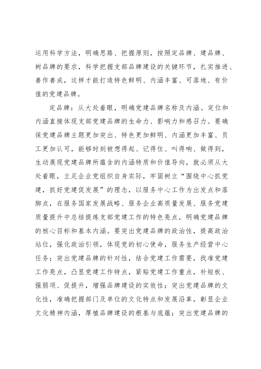 支部品牌建设专题党课讲稿(集团公司).docx,第4页预览