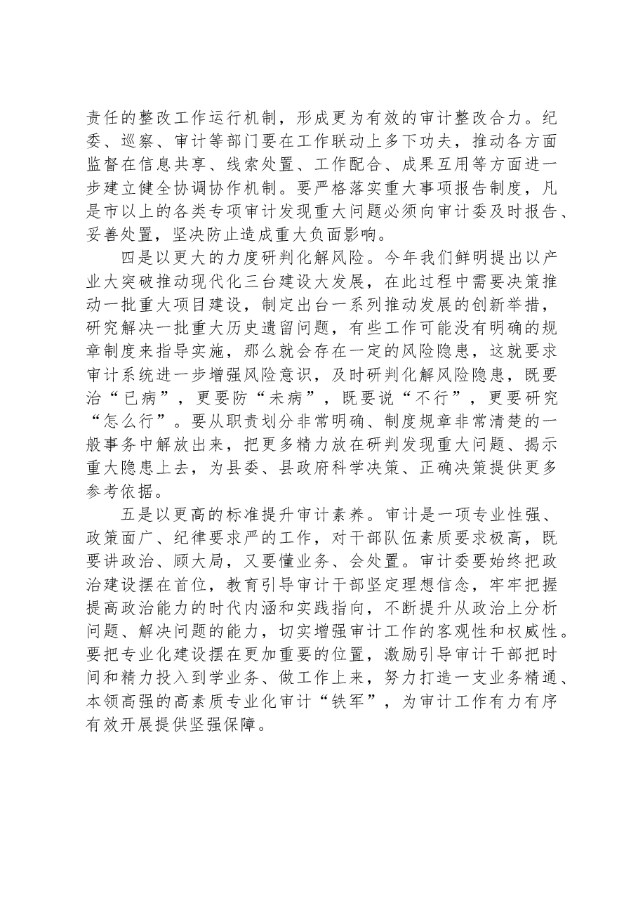 2023年在县委审计委员会会议上的讲话.docx,第3页预览