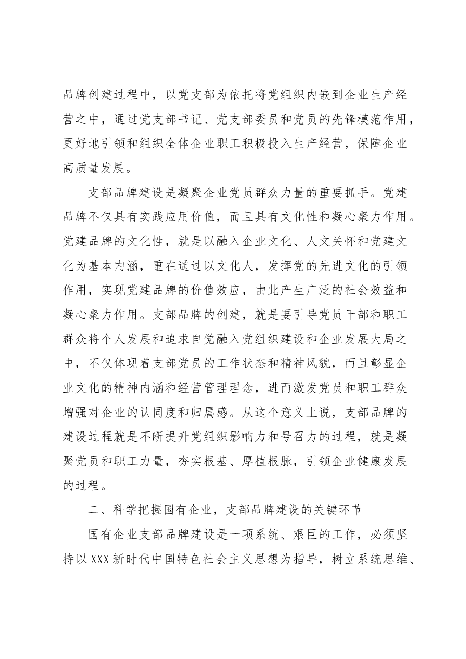 支部品牌建设专题党课讲稿(集团公司).docx,第3页预览