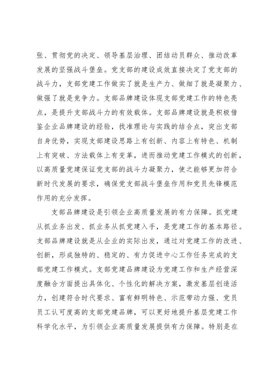 支部品牌建设专题党课讲稿(集团公司).docx,第2页预览