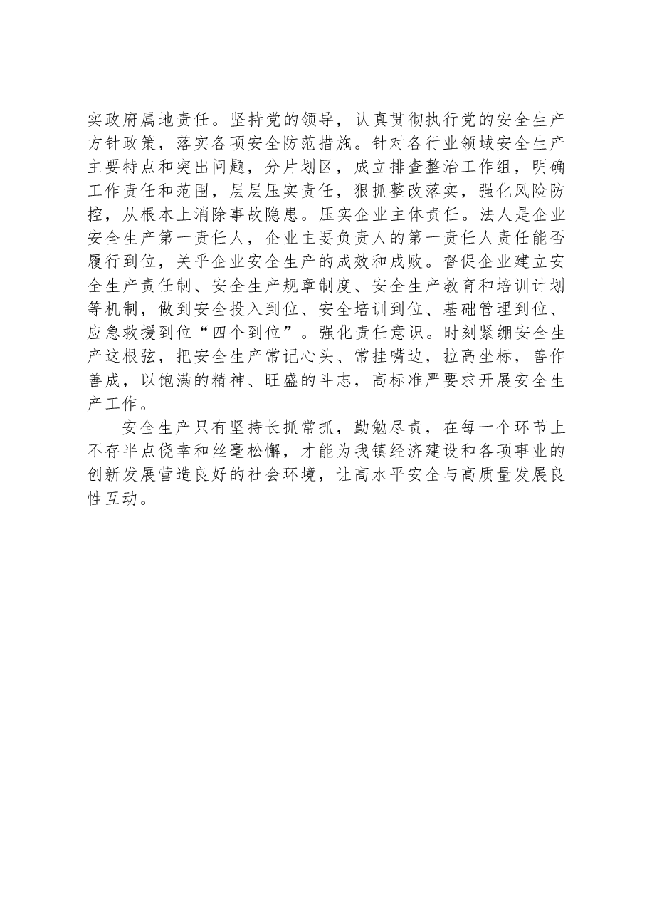 镇党委书记研讨发言:高水平安全生产保障高质量发展.docx,第3页预览