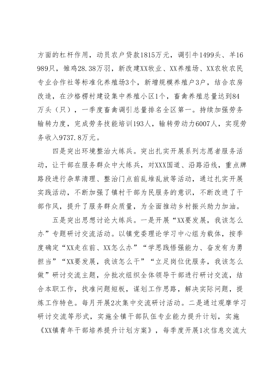 XX镇关于开展乡村振兴“岗位大练兵、业务大比武”活动情况的报告.docx,第3页预览