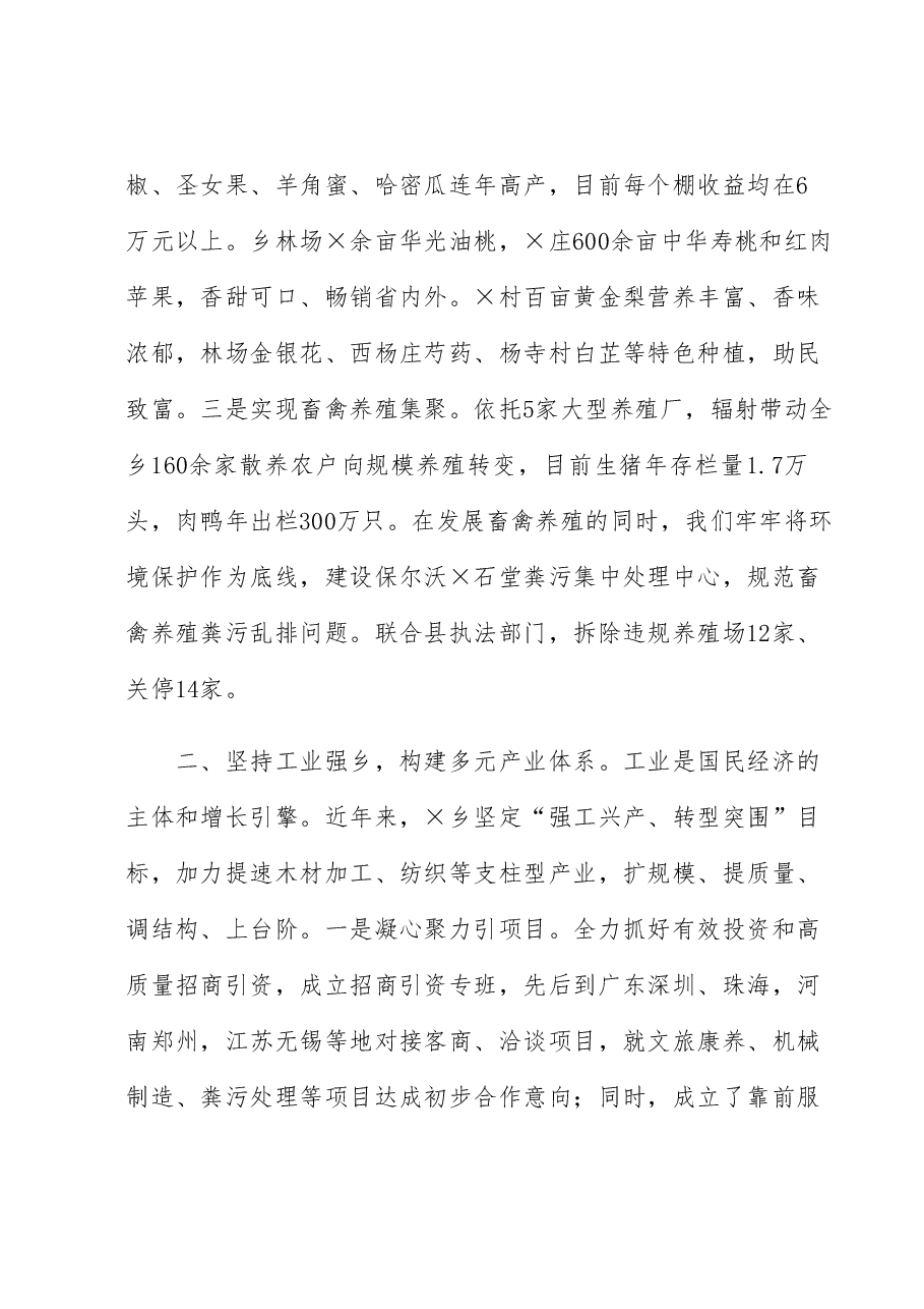 乡镇关于全面推进乡村振兴工作发言稿.docx,第3页预览