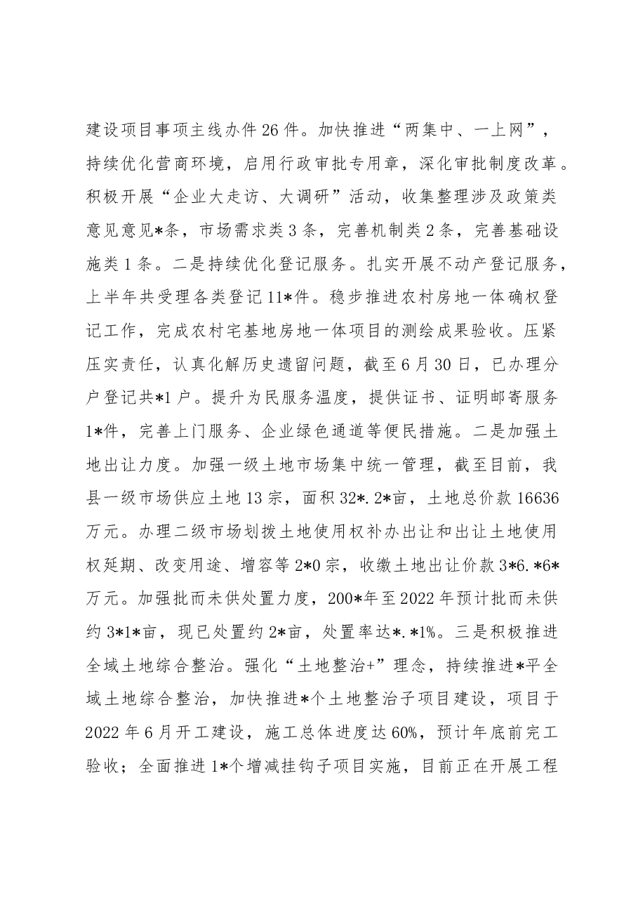 自然资源局2023年上半年工作总结和下半年工作计划.docx,第2页预览