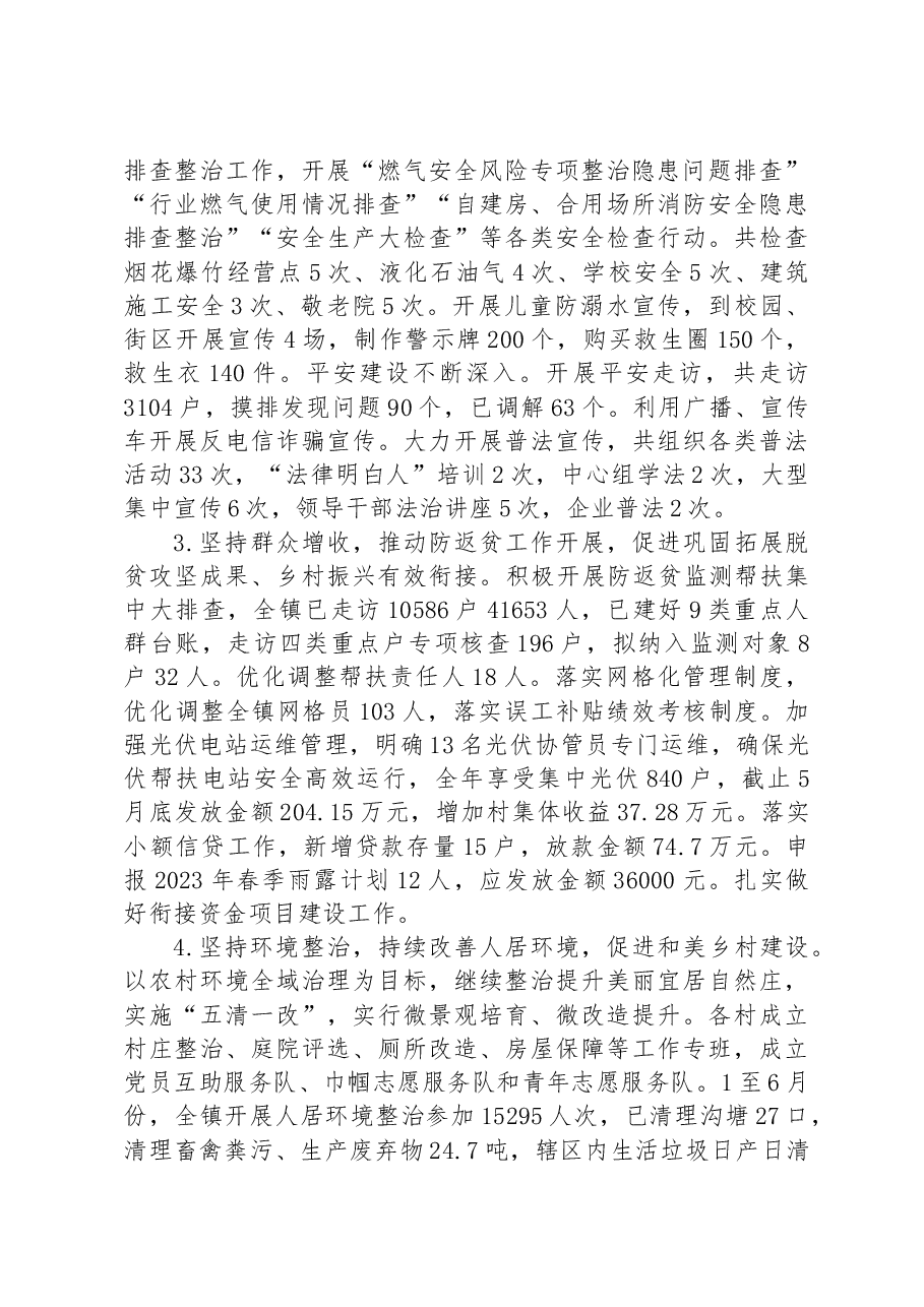 镇2023年上半年乡村振兴工作总结和下半年工作安排.docx,第2页预览