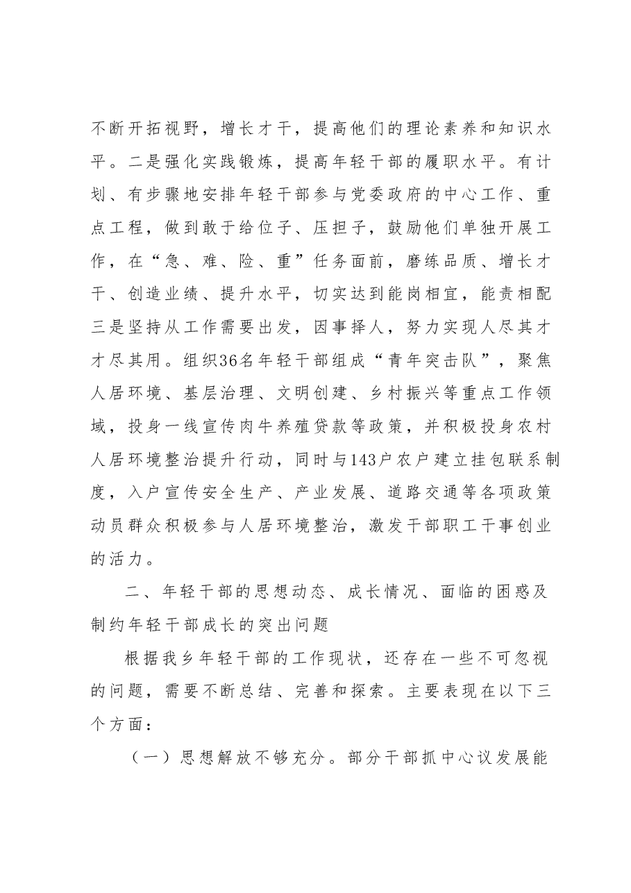 乡年轻干部培养工作情况汇报.docx,第3页预览