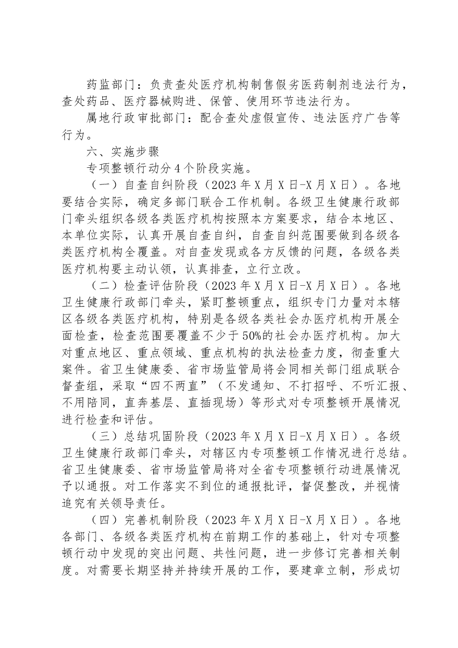 医疗卫生行业市场秩序专项整顿行动方案.docx，第3页预览