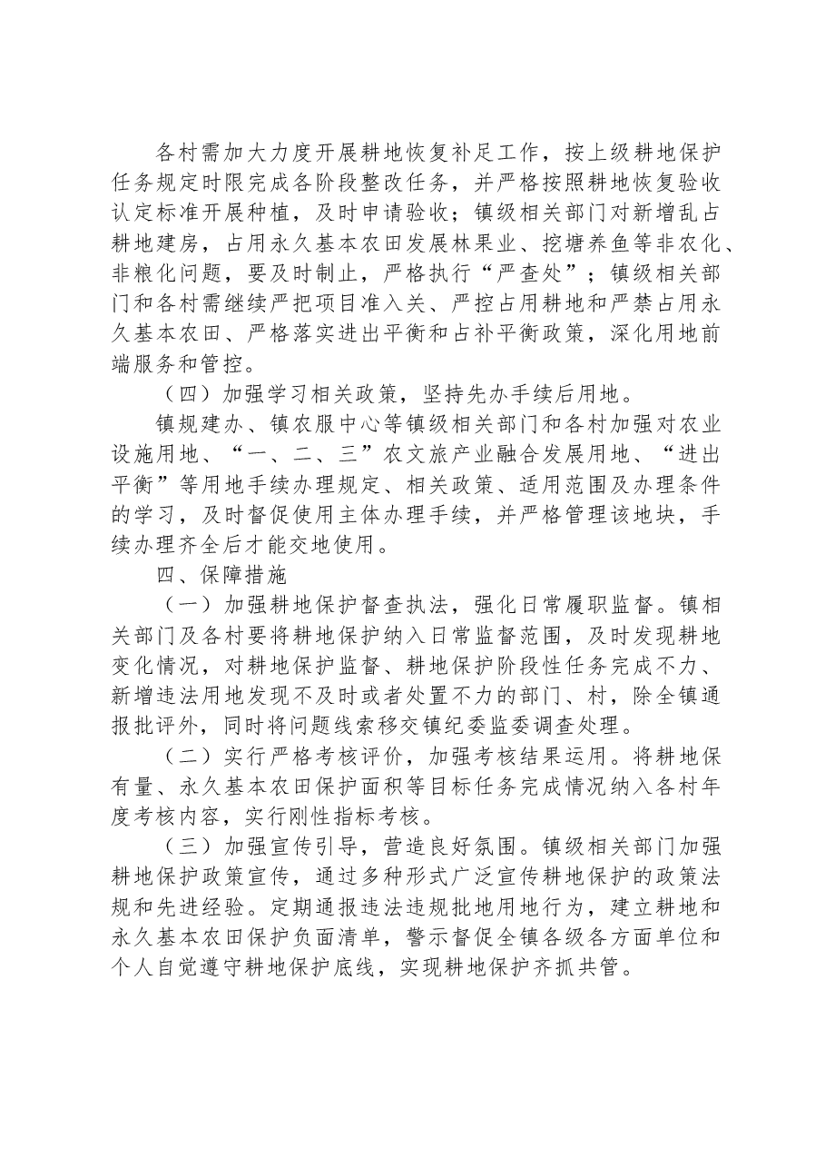 XX镇2023年度坚守耕地红线工作实施方案.docx,第3页预览