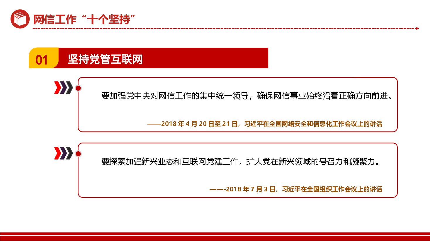 网信工作十个坚持PPT读懂中国特色治网之道网络安全和信息化事业专题党课.pptx,第3页预览