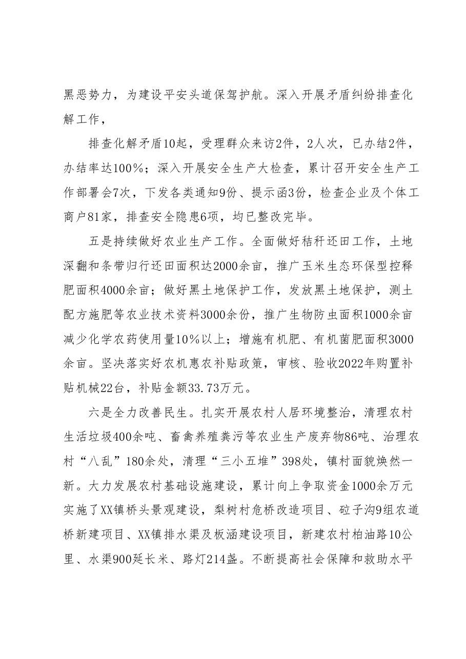 XX镇2023年上半年工作总结 和下半年工作安排.docx,第3页预览